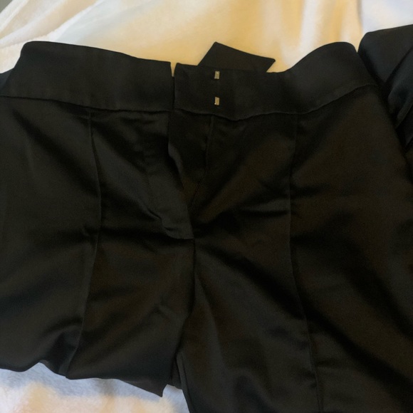 ZARA Black Satin Tie Front Pants - Picture 5 of 8